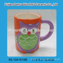 Декоративная керамическая кружка для чая, керамическая кружка для кофе с дизайном совы